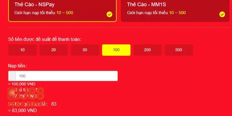 Vào mục thanh toán 